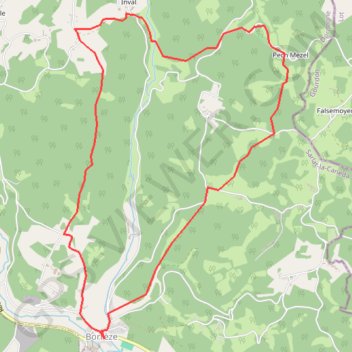 Sentier de Borrèze (canton de Salignac-Eyvigues) GPS track, route, trail
