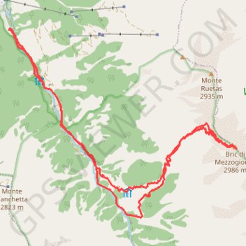 Punta del Bet (Bric di Mezzogiorno) GPS track, route, trail