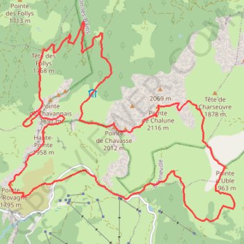 Pointe de Chalune GPS track, route, trail