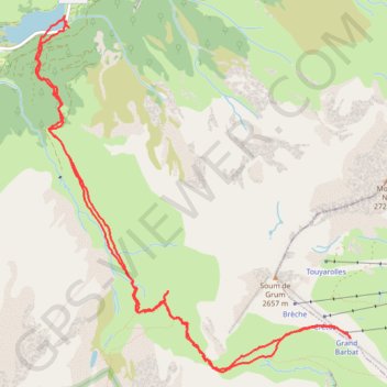 Lac d'Estaing - Crète du Lis GPS track, route, trail