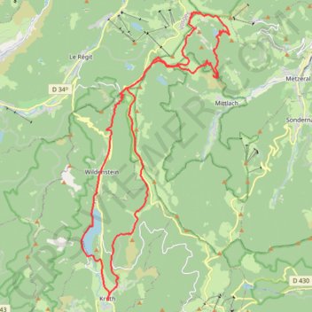 Le tour du Shiessrothried depuis Kruth GPS track, route, trail