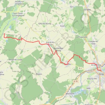 28 Château de Rosière-Gray: 21.90 km GPS track, route, trail