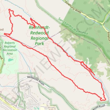 Redwood Regional Park Loop GPS track, route, trail