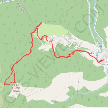 Pic de la Bede GPS track, route, trail