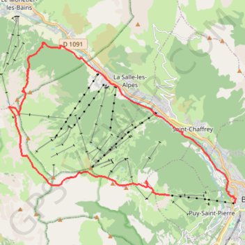Le Grand tour des Crêtes de Serre Chevalier GPS track, route, trail