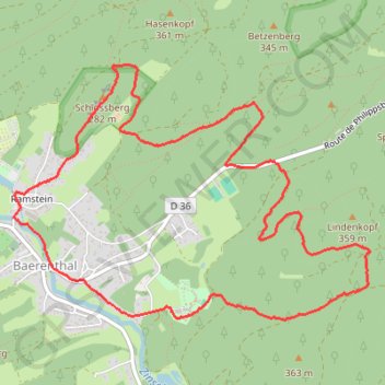 Autour de Baerenthal GPS track, route, trail