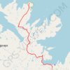 001: Nordkapp – Honningsvag (Developed) GPS track, route, trail
