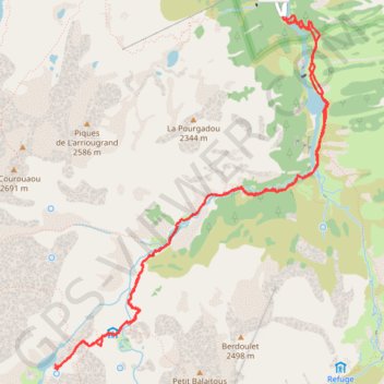 Plat d'Aste - Lacs Batcrabère GPS track, route, trail