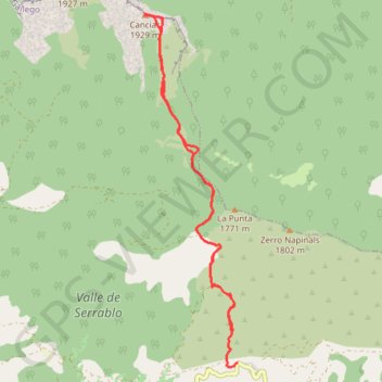 Peña Cancias GPS track, route, trail