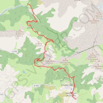 Tour du vieux chaillol - Etape 5 GPS track, route, trail