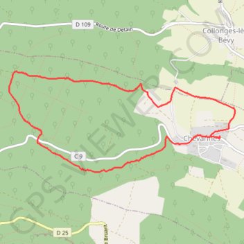 Chevannes ouest GPS track, route, trail