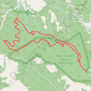 Muir Woods Bootjack Trail Loop GPS track, route, trail