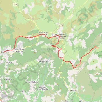 Soubès - Les Lavagnes GPS track, route, trail