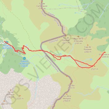 Entecade (Tuc dera Entecada) GPS track, route, trail