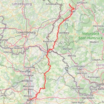 Saint-Jacques-de-Compostelle - Trier - Metz GPS track, route, trail