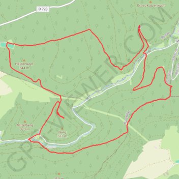 Grès et mystères de la forêt en « Alsace bossue » autour de la Heidenkirche GPS track, route, trail