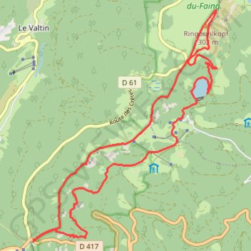 La Schlucht - Le Tanet Gazon de Faîte GPS track, route, trail