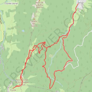 Pointe de la Galoppaz GPS track, route, trail