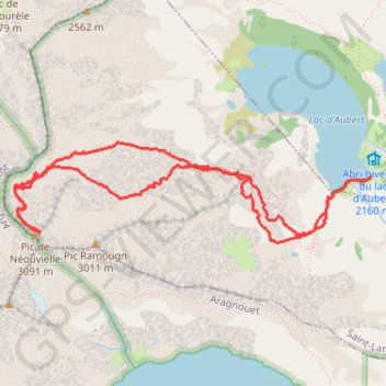 Néouvielle GPS track, route, trail