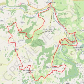 Rando raid du Pont-d'Ouilly GPS track, route, trail