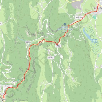 Hauteville-Tenay GPS track, route, trail