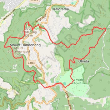 Dandenong Ranges National Park GPS track, route, trail
