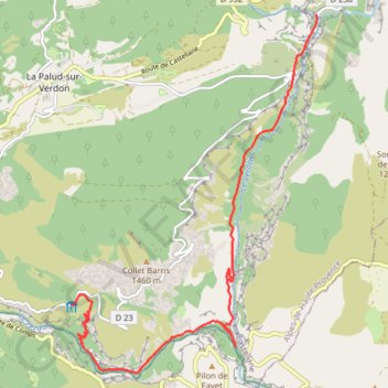 Gorges du Verdon - Sentier Martel GPS track, route, trail