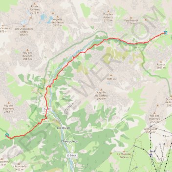 Tour du vieux chaillol - Etape 3 GPS track, route, trail