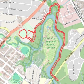 Coffs Creek Walk and Cycleway GPS track, route, trail