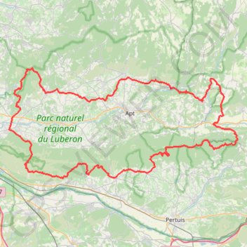 Parc naturel régional du Luberon GPS track, route, trail