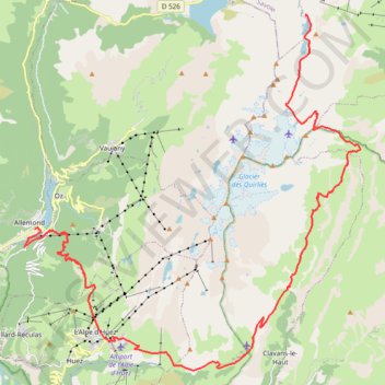 Etendard - Allemond GPS track, route, trail