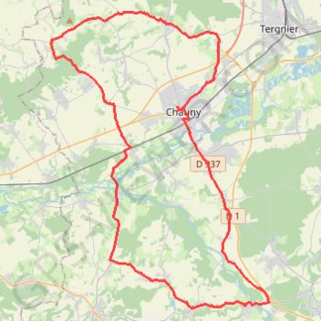 Versants de l'Oise GPS track, route, trail