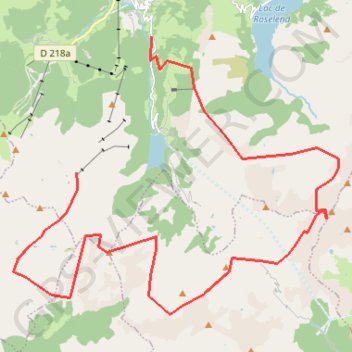 Tour du lac de Saint Guérin GPS track, route, trail
