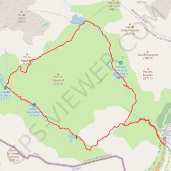 Tour des étangs de Siscar et Pedorres GPS track, route, trail