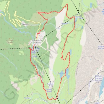 Lacs des petites rousses GPS track, route, trail