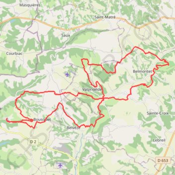 Randonnée VTT à Montaigu-de-Quercy GPS track, route, trail
