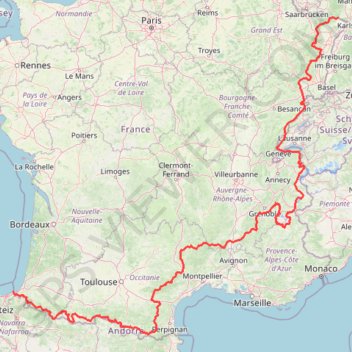 Hexatrek_Parcours_Complet_SOBO GPS track, route, trail