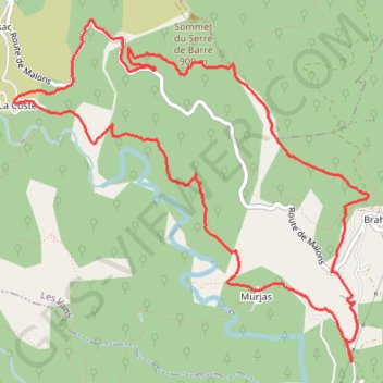 Murjas - La Coste - Croix de Brancillon GPS track, route, trail