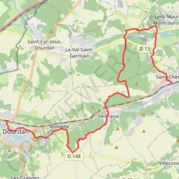 Dourdan - Saint-Chéron GPS track, route, trail