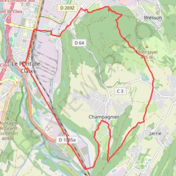 Boucle-Champagnier-Frange-Verte GPS track, route, trail