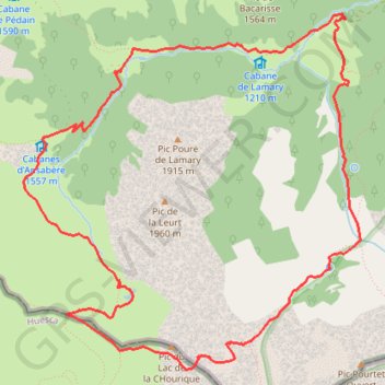Boucle d'Ansabe et de Lazerque par le Col du Lac de la Chourique GPS track, route, trail