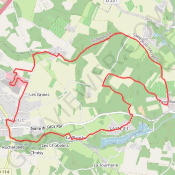 Circuit des Pierres - Saint-Vaize GPS track, route, trail