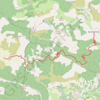 Barcillonnette - Les Arnauds (Grande Traversée des Préalpes) GPS track, route, trail