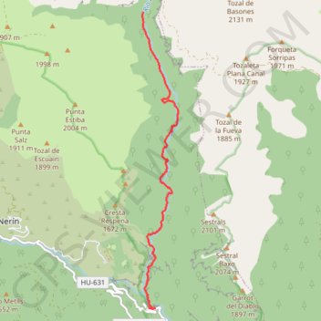 Canyon de Anisclo GPS track, route, trail