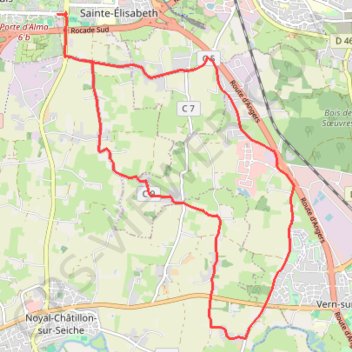 Course à pied - Rennes sud GPS track, route, trail