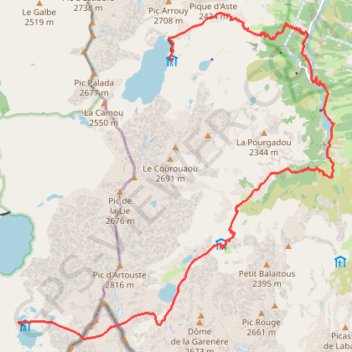 Randonnée Pyrénées Arrémoulit - Migouélou GPS track, route, trail