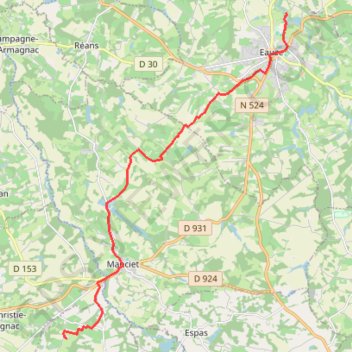 Rando Matys Eauze - Haget GPS track, route, trail