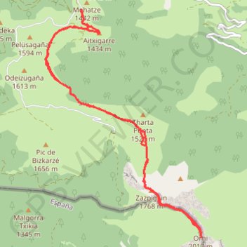 1000 Pic d'Orhy GPS track, route, trail