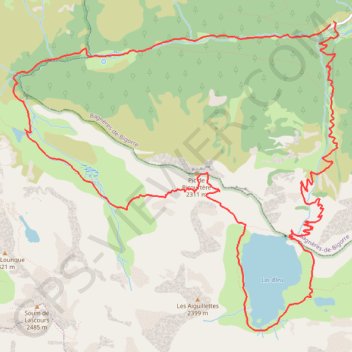 Tracks_Trek la vallée de l'Esponne, le lac bleu, le lac vert, le lac d'Ourrec GPS track, route, trail