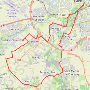 Autour de Caen GPS track, route, trail